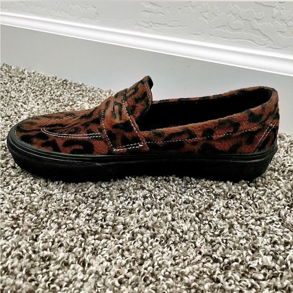 Vans Loafer Style 53 Shoes - Leopard Brown / Black - Size Men’s 6.5 / Women’s 8 - Picture 6 of 9